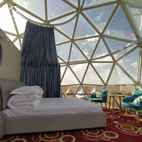 Dôme igloo en verre isolé moderne de luxe, avec armatures diagonales, tente de camping, salle de bain imperméable, yourte, maison, quatre saisons, résistant aux UV