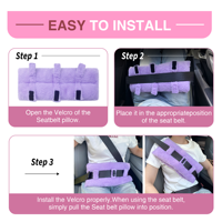 Almohadilla de Hombro para Cinturón de Seguridad de Felpa Suave, Ajuste Universal, Terciopelo Gris, Accesorio Interior para Automóvil, Soporte Cómodo para Conducir