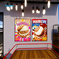 Boîte à lumière publicitaire : Affiches lumineuses ultra-minces rétroéclairées par LED, idéales pour les menus à la carte et les affiches de menu