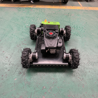 Tondeuse à gazon robuste 550L sur roues, 9HP 224cc, démarrage électrique et lanceur manuel, pour vergers et parcs