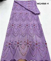 Tissu en dentelle guipure chimique nigériane blanche de haute qualité avec broderie africaine, appliques de fleurs 3D en polyester, collection 2026