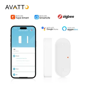 Avatto Tuya Smart Zigbee Janela Inteligente Porta Segurança Vida Inteligente Sensores de Contato Alexa Google Mini Sensor de Porta