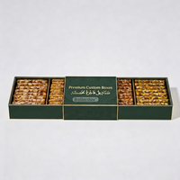 Caja Rígida Personalizada con Diseño Gratuito, Resistente a la Grasa, para Dulces de Ramadán, Caja de Regalo de Lujo para Dátiles con Logotipo en Relieve