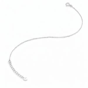 Soft Curved OK Link White Pt950 Tiny Wrist Cord For Teen Girls Daily Minimal <b>Stack</b> Gloss Platinum Wrist Trinket - Product Image 5
