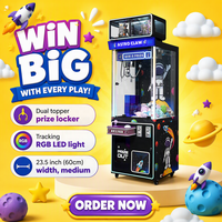 Machine à griffes Astro personnalisée sur le thème de l'espace, à monnayeur, pour la distribution de poupées, pour le divertissement familial et des enfants