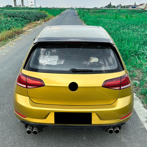 Volkswagen Golf 7 MK7 Rear Spoiler Piano Black Carbon Fiber Texture ABS Wing Shaped Trunk Lip - Product Image 3