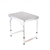 Table pliante de camping ergonomique et respirante Qiqika à grande capacité, rectangulaire, avec cadre en fer et base trépied pour l'extérieur