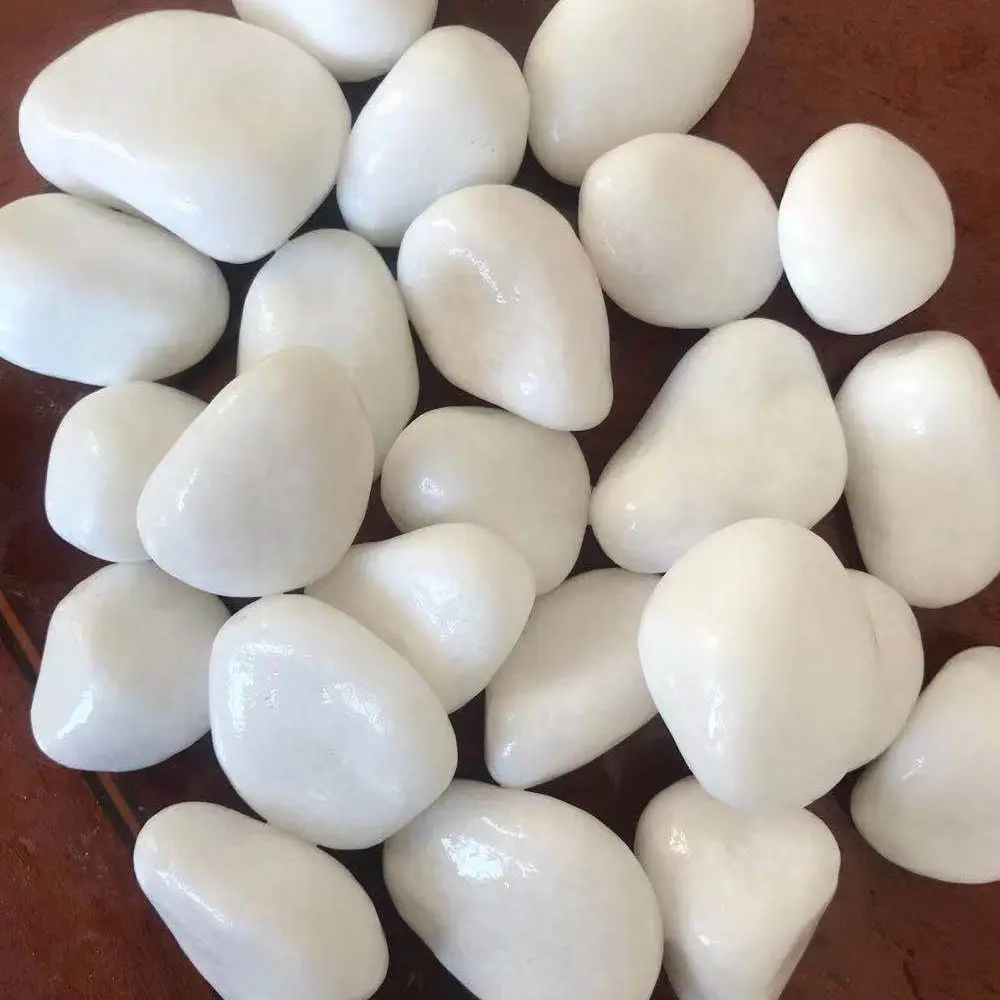 Wholesale Garden Stone Natural garden decoration white pebble river stone for sale prices