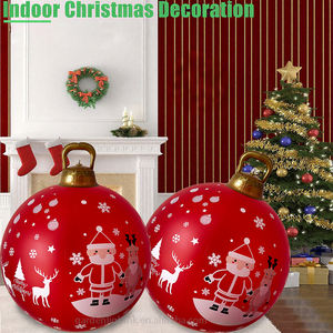 Bola de Navidad Inflable de PVC Grande - Decoración Navideña Moderna y Ecológica de Reno y Santa Claus en Rojo y Blanco para Interiores y Exteriores - Product Image 3