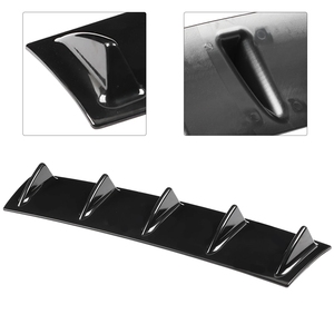 Diffuseur de pare-chocs arrière universel pour voiture avec aileron de châssis - Noir, en ABS, style sport - Product Image 5