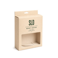 Boîte d'emballage personnalisée pour chaussettes avec fenêtre et crochet de suspension, logo personnalisé, fabrication sur mesure