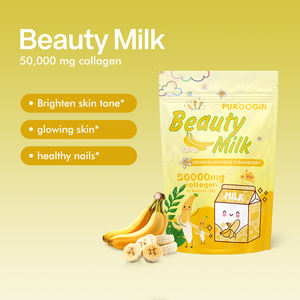 Güzellik Sütü Kolajen İçecek Tozu Poşet Glutatyon Hyaluronik Asit Beyazlatıcı Nemlendirici Güzellik Sütü Tozu Muz Aromalı - Product Image 6