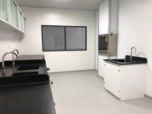 化学教室実験室作業ベンチモジュール鋼と木材耐薬品性実験台シンク付き - Product Image 2