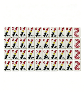 Juego de Mahjong Americano con Temática de Belleza y Moda, Fichas con Diseño de Lápiz Labial, Esmalte de Uñas, Margaritas y Loros, Juego de Acrílico - Product Image 3
