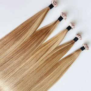 Commercio all'ingrosso extension per capelli alla cheratina vergine brasiliana punta piatta doppia disegnata capelli vergini Remy 12A lisci Bonde stili 18 pollici - Product Image 3