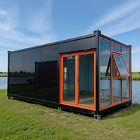 Maison conteneur préfabriquée à deux chambres, grande, en tubes carrés galvanisés, détachable, pour un logement en appartement