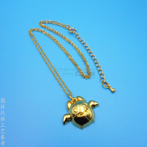 Collar con Colgante Modelo Lámpara de Aladino, Chapado en Oro, Acero Inoxidable, Unisex, Joyería de Inspiración Cinematográfica - Product Image 4