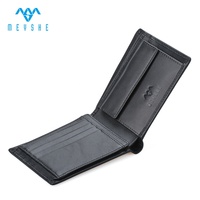 Dompet Kartu ID Kulit Asli Pria Anti RFID 3 Lipat dengan Penutup, Kapasitas Besar & Multifungsi