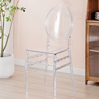 Chaise d'événement empilable au design simple, chaise de banquet transparente, chaise de mariage moderne en plastique
