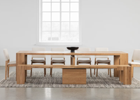 Table à manger rectangulaire extensible et transformable de style moderne, couleur personnalisable, pour salle à manger