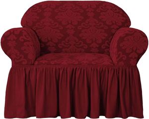 Copridivano Elasticizzato in Jacquard Damascato, Protezione Universale <span class=keywords><strong>per</strong></span> Mobili, Copertura Floreale <span class=keywords><strong>per</strong></span> Poltrona <span class=keywords><strong>e</strong></span> Divano, Decorazione <span class=keywords><strong>per</strong></span> Tutte le Stagioni - Product Image 4