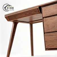 Bureau de travail en teck massif de haute qualité, moderne, réglable en hauteur, avec tiroirs de rangement, table d'ordinateur, mobilier de bureau à domicile
