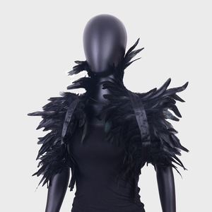 Disfraz de Halloween de Maléfica 4 en <span class=keywords><strong>1</strong></span>: Set de Cosplay con Cuernos, Capa de Plumas, Guantes y Falda de Tul para Fiesta de Brujas - Venta al por Mayor - Product Image 6