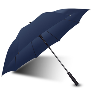 Parapluie droit de 27 pouces avec logo imprimé, 8 baleines en fibre de verre, tissu pongé 210T, ouverture semi-automatique, idéal pour les cadeaux d'affaires – En stock - Product Image 6