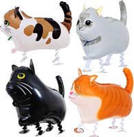 Ballons en aluminium en forme d'animaux marcheurs (poulet, chat, cheval) pour décorations et fournitures de fête d'anniversaire sur le thème de la ferme pour enfants