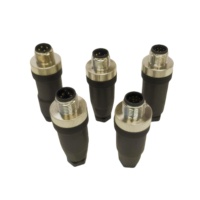 Connecteurs M12 à code A/B/D, droits/angulaires, mâles/femelles, à vis PG7 PG9, assemblés, étanches IP67, 4, 5 ou 8 broches, pour PCB, 16A 60V