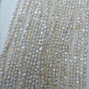 خيط لؤلؤ المياه العذبة الباروكي غير المنتظم بلون أبيض قزحي من تشوجي، مقاس 5-7 ملم، مثقوب بالكامل - Product Image 4