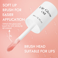 Baume à lèvres minéral hydratant, gloss liquide avec soin repulpant et exfoliant pour les lèvres, couleur rose, 3 ml