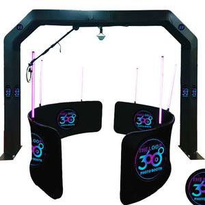 Photomaton 3D à rotation automatique 360 Selfie Overhead Top Spinner Metal Camera & Smartphone Compatible Télécommande - Product Image 5