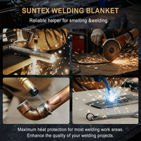 Couverture de protection souple pour soudage, ignifuge, en fibre de verre haute température, pour la protection contre les étincelles