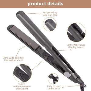 Lisseur à cheveux en nano-plastique de <span class=keywords><strong>bonne</strong></span> qualité, 450 degrés, usage professionnel en salon, fer à lisser haute température avec écran LED - Product Image 3