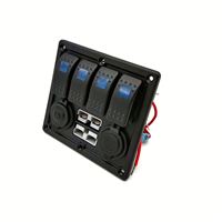 Panneau de commande d'alimentation 12V DC, panneau de commutation à bascule marin, panneau d'éclairage tout-terrain pour bateaux et yachts marins