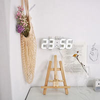 Horloge numérique murale LED 3D avec affichage des heures et réglage automatique de la luminosité pour la décoration moderne de la maison