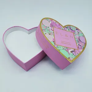 Cajas de embalaje pequeñas de plástico kraft rígido para chocolate, embalaje personalizado para chocolate, regalo de lujo, caja de corazón en forma de corazón