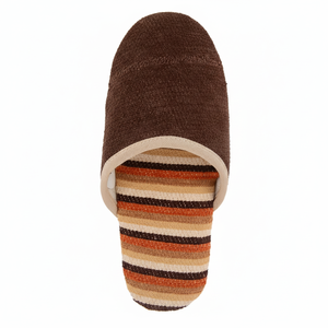 รองเท้าแตะใส่ในบ้านสไตล์ญี่ปุ่นสำหรับผู้ชายและผู้หญิงรองเท้าแตะนุ่มลื่นสำหรับใส่ในบ้านรองเท้าแตะผ้าฝ้ายลายทาง - Product Image 1