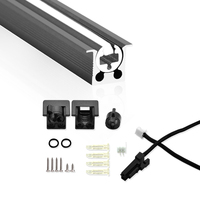 Profilé en aluminium T5 anodisé pour éclairage de meuble, rail de railée, angle réglable, installation encastrée, lampe linéaire à fente, blanc chaud
