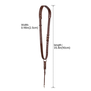 Venta al por mayor de cuero genuino de una sola cámara de hombro <span class=keywords><strong>correa</strong></span> cruzada en 3 colores caja de colores fotógrafo Ideas de regalo logotipo personalizado - Product Image 3