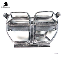 Grille de pare-chocs avant en fibre de carbone sèche de type M3 G80 CSL avec ACC pour BMW G80 M3 G82 M4, grille avant 2021+