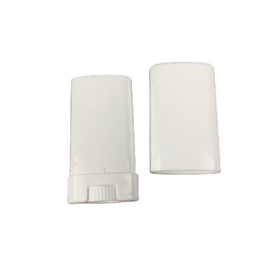 Bouteille de conteneur de bâtons de déodorant de forme ovale en plastique vide OEM 14g 15g emballage de bouteille vide de déodorant blanc - Product Image 2