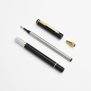 Lüks profesyonel zarif promosyon siyah rulo Metal tükenmez kalemler Logo sloganı markalı alüminyum alaşım jel kalem - Product Image 4