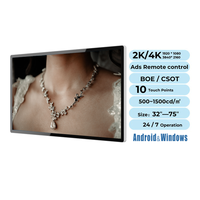 Pantalla Digital de Señalización de 55 Pulgadas con Sistema Android para Montaje en Pared, Gráficos Animados LCD para Interiores, para Tiendas Minoristas y Restaurantes