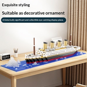 Titanic, modèle de construction en briques de luxe créatif, navire de croisière iceberg, ensemble de ruines de bateau, bricolage, jouets pour enfants, cadeau pour adultes - Product Image 3