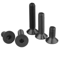 DIN7991 vis à tête fraisée hexagonale en acier au carbone noir filetage complet m6 m8 vis à tête fraisée à six pans creux en oxyde noir