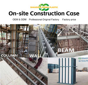 Panneau de coffrage en PVC vert réutilisable, taille ajustable, haute résistance, pour la construction de villas en béton, facilement écologique - Product Image 6