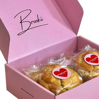 Boîtes à gâteaux en papier recyclé avec logo personnalisé imprimé, boîtes à beignets, boîtes à biscuits, emballages alimentaires à emporter pour boulangerie
