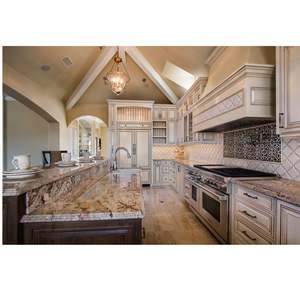 Gabinetes de Cocina Modulares de Madera Maciza, Diseño Moderno, Muebles Multifuncionales de Calidad, Accesorios de Grifería de Mármol Laminado - Product Image 5